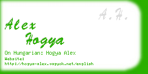 alex hogya business card